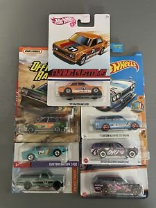 Lot Of 7 Carded Hot Wheels And Matchbox Datsun 510 620 Z