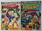 LOT OF 2 ~ Amazing Spider-Man #127 and #130 ~ 1973-74 Bronze Age