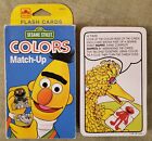 Vintage GOLDEN Sesame Street Colors Match Up Flash Cards 4982-3 81' 93' COMPLETE