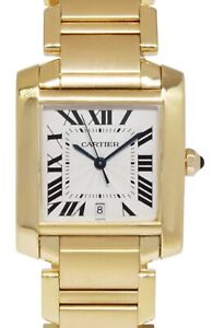 Cartier Tank Francaise 18k Yellow Gold Large Automatic Watch 1840