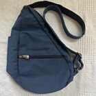 AmeriBag Healthy Back Bag Sling Crossbody Blue Nylon Unisex
