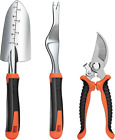 Garden Tools Set, Updated 3 PCS Heavy Duty Gardening Kit - Hand Shovel/Trowel, M