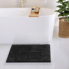 Soft Chenille Small Bath Rug, Machine Washable, Non-Slip Absorbent Bath Mat Rug