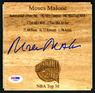 Moses Malone SIGNED Floorboard Houston Rockets 76ers RARE PSA/DNA AUTOGRAPHED