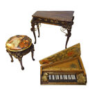 Vintage Artisan Dollhouse Miniature Baroque Virginal Harpsichord Set David Jones