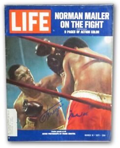 Muhammad Ali Joe Frazier Dual Autographed LIFE Magazine 3/19/71 OA 7830989