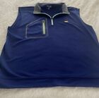 Masters Vest Mens Blue 1/4 Zip Pullover Golf Tech Performance Augusta Large