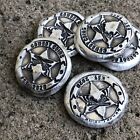 COWBOY COINS Fractional Badge Chips Hand Poured Fine Silver 999+ 1/2 Troy Ounce