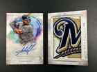 Jesus Aguilar 2019 Topps Inception Team Logo Patch Auto Book Brewers 2/2