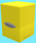 ULTRA PRO LEMON YELLOW SATIN CUBE DECK BOX Card Compartment Storage Case mtg