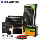 ECO-WORTHY 1.8KWH Solar Panel Kit 400W 12V Off Grid RV with Battery and Inverter