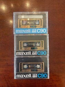 Maxell UD XLII High Position Type II C90 Cassettes - LOT of 3 - Sold as Blank