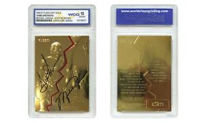 1996-97 JORDAN / PIPPEN FLEER Game Breakers 23K GOLD CARD Signature Series GM 10