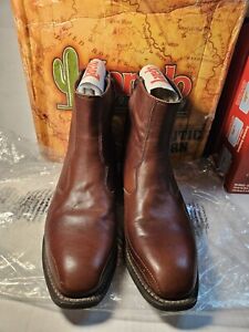 Laredo Fletcher Western Side Zip Cowboy Boots Leather 62074 Men's Size 11 EW