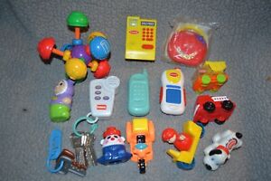 Lot of 15 Vintage Mostly Under 3 Baby and Toddler Playskool Toys Good Condition