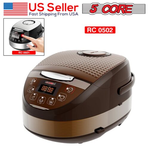 5Core 5.3Qt Asian Style Programmable All-in-1 Multi Cooker, Large Rice Cooker
