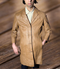 Leather Jacket Neutral Brown Trench Coat Vintage Y2K Party Fashion