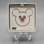 The Art of Disney Swarovski Mickey Mouse Head Pin Pink Crystals