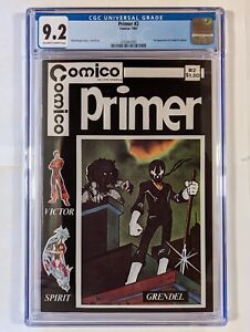 Primer #2, CGC 9.2, (Comico 1982), 1st Hunter Rose/Grendel, early Matt Wagner
