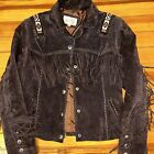 SCULLY - Suede Leather NATIVE AMERICAN Beaded Fringe Western XL See Sz Chart