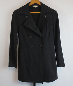 CAbi 648 Ponte Casablanca Double Breasted Trench Coat Jacket Womens Size XS Gray