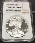 1994 P PROOF AMERICAN SILVER EAGLE NGC PF 69 ULTRA CAMEO