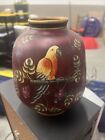 Large Red Maroon Parrot Bird Vase 8 inch Tall