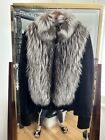 Real Fur And Suede Womens Coat/ Gilet, Size Large