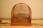 Vintage Red Victorian Crown Bird Cage 14