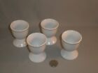 Lot of 4 White Ceramic Egg Cups - 2 3/4
