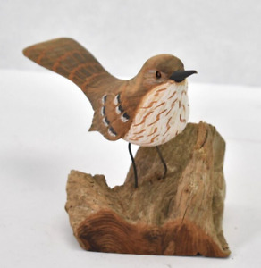 Bird On Wooden Tree Home Decoration Figurine Base Stand 4