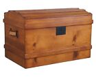 Victorian Style Vintage Pine Dome Top Steamer Trunk Treasure Hope Blanket Chest