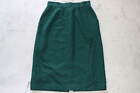 Vtg Women's Boston Classics By Pearl Gordon Green Wool Skirt Sz 12
