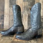 J Chisholm Vintage Teju Lizard Cowboy Boots Mens 11 EE