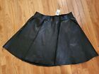 Torrid Black Coated Studio Luxe Ponte Faux Leather Skater Mini Skirt Size 1 / 1X