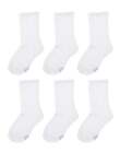 Hanes Ultimate 6-Pack Crew Socks Girls EZ Sort Matching Fitted Heal Ribbed S-L