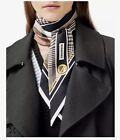 Burberry London Women's Archive Check Skinny 100% Silk Scarf Reversible Italy