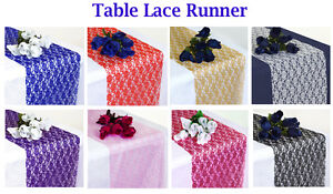 10pc Lace Table Runner Wedding Party Venue banquet Decoration - 30cm X 275cm