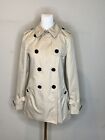Coach Short Trench Coat Womens Double Breasted Lightweight Jacket Ivory Sz XXS
