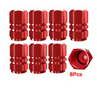 8x Car Tire Valve Caps Stem Air Dust Caps Dustproof Aluminum Red For Alfa Romeo (For: Ferrari Monza SP1)