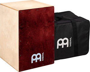 Percussion Cafe Cajon Box Drum plus Bag with Snare and Bass Tone for Acoustic Mu