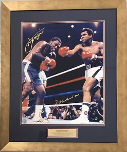 Muhammad Ali & Joe Frazier Signed Photo 16x20 Thrilla In Manila FRAMED COA Proof