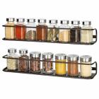 Spice Rack for Cabinets, 2 Pack Wall Mount Spice Seasoning Jars Shelf Organizer