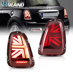 VLAND Red Clear LED Taillights For Mini Cooper R56 R57 R58 R59 07-13 Rear Lamp (For: More than one vehicle)