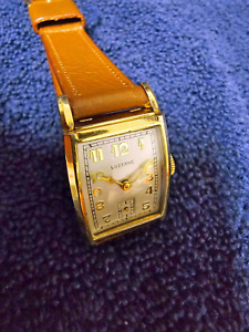 Vintage Luzerne/Record Tank Style watch New Old Stock (never worn) 17 Jwl. Swiss
