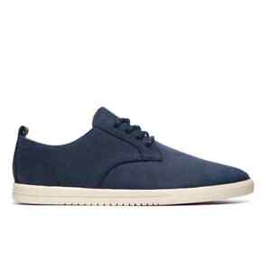 Clae Ellington Suede Navy Waxed Sneakers Lace Up Low Top Casual Navy Blue 9