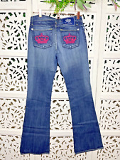 Rock & Republic Victoria Beckham Madrid Crown Women's Flare Jeans Size 28x35 USA