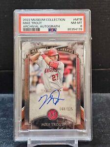 New Listing2022 TOPPS MUSEUM COLLECTION MIKE TROUT ARCHIVAL AUTOGRAPH AUTO #D 68/125 PSA 8