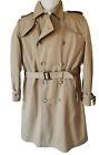 Men's Trench Coat, Beige 40R Tailored for Richman Double Breasted Lined Perfect!