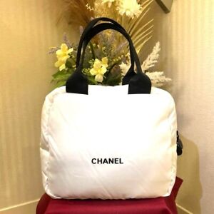 CHANEL Cosmetics Mini Bag Mini Boston Bag Pouch White Limited Edition New